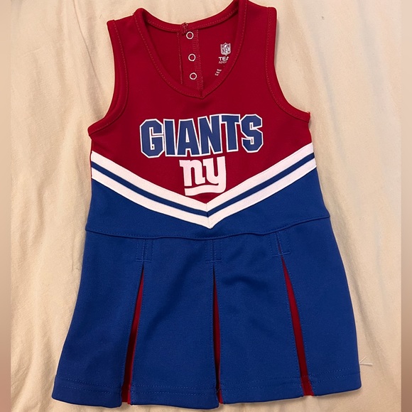 NFL GIANTS Cheerleader Dress with Blue and White Accents - Picture 1 of 3